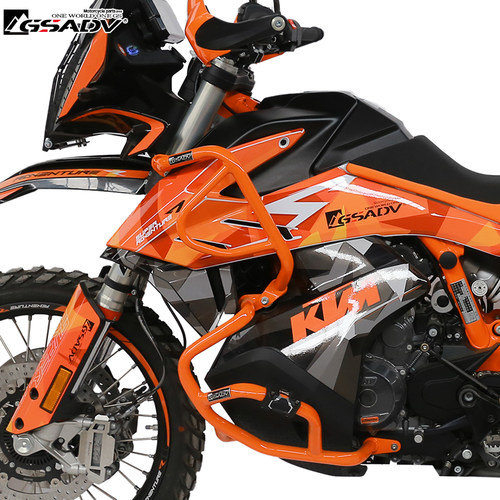 适用于KTM790ADV/R/Rally上下护杠保险杠改装件全包围不锈钢冒险