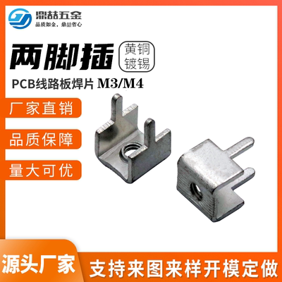 厂家直销 PCB焊接端子 两脚  线路板焊片 2pin端子台  DZ-14
