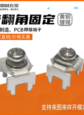 PCB焊接端子 双翼焊接端子 接线支架 五金攻牙接线柱 翻角DZ-12