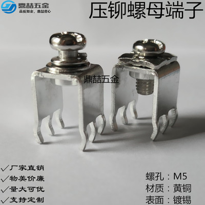 压铆螺母焊接端子 接线端子 焊接端子 M5压铆型 接插件 DZ-34