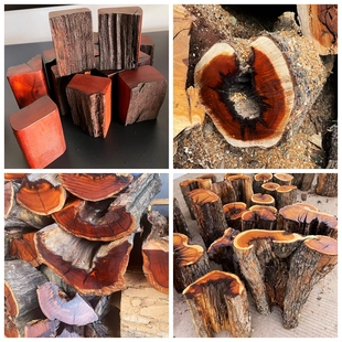 雷击枣木手把件 雷劈枣木雕刻料挂件把玩木雕 千年雷击木雷焦黑炭