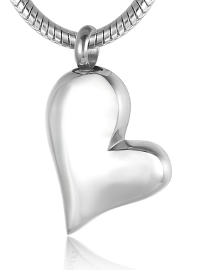 钛钢心形纪念品动物骨灰盒吊坠