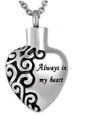 永远在我心中心形项链骨灰盒项链