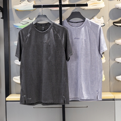 李宁短袖男子排湿速干短袖T恤