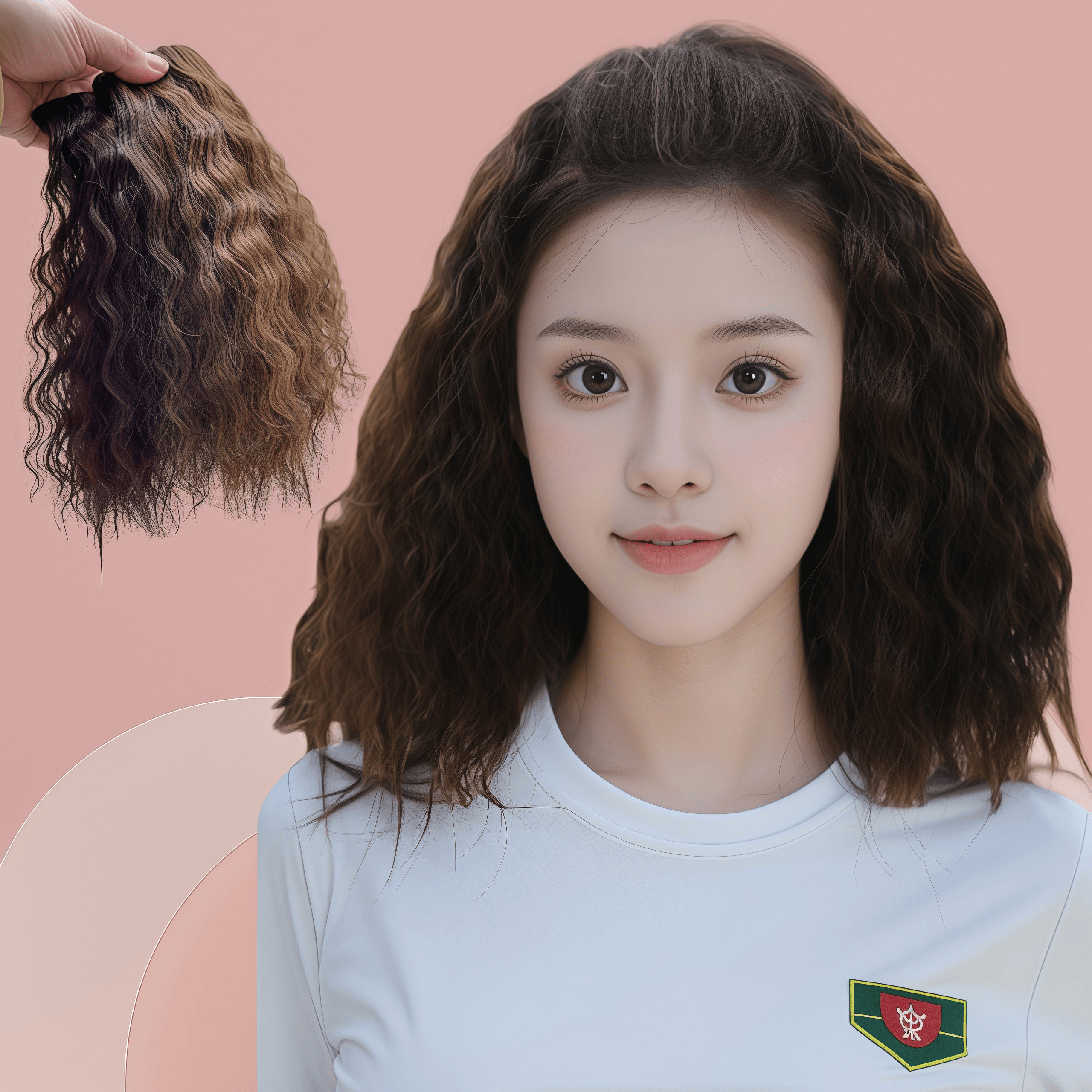 小米粒假发蓬松玉米烫增发