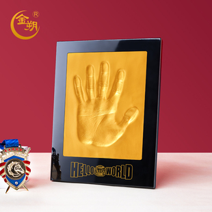 定制商务手印泥明星公司年会签约手脚印活动纪念品军令状勋章手模