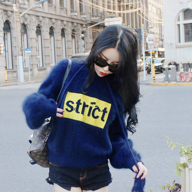 lin同款精工加厚连帽长毛貂绒毛衣女套头宽松短款外套卫衣秋冬潮|msdalam kategori Butik wanita / wanita, sweater - dari Buy2taobao.com untuk memberikan perkhidmatan ejen Taobao profesional membeli