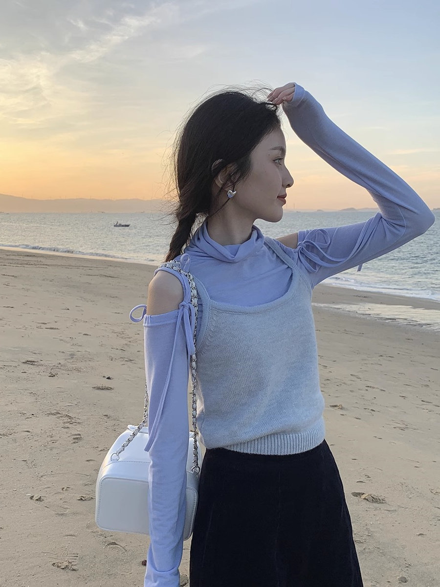 自制叠穿甜美清新百搭一字领高腰短款吊带背心针织上衣2023馨帮帮,女装/女士精品,大码内搭,淘宝优惠券,粉丝福利购,淘宝优惠卷