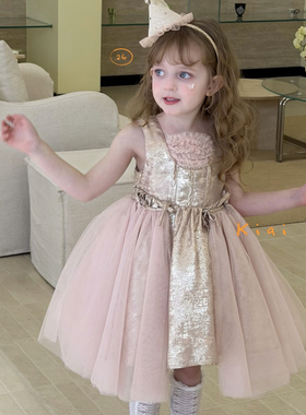 26夏 Kiai  812312女童粉色生日周岁礼服粉色蓬蓬裙