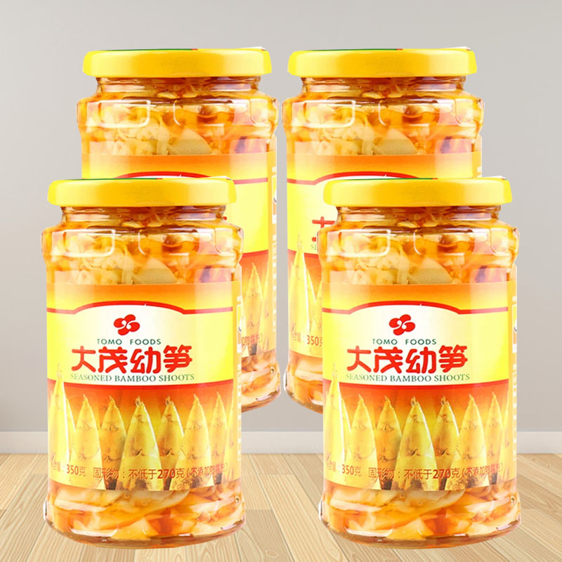 大茂幼笋350g*4瓶下饭配粥家宴冷盘菜小菜酱菜脆嫩笋丝即食油焖笋