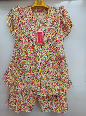 台湾凯舒娜短袖七分裤小碎花睡衣2221108