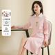 女春秋季 粉色白大褂短袖 娃娃领大码 护士服长袖 药店美容工作服套装