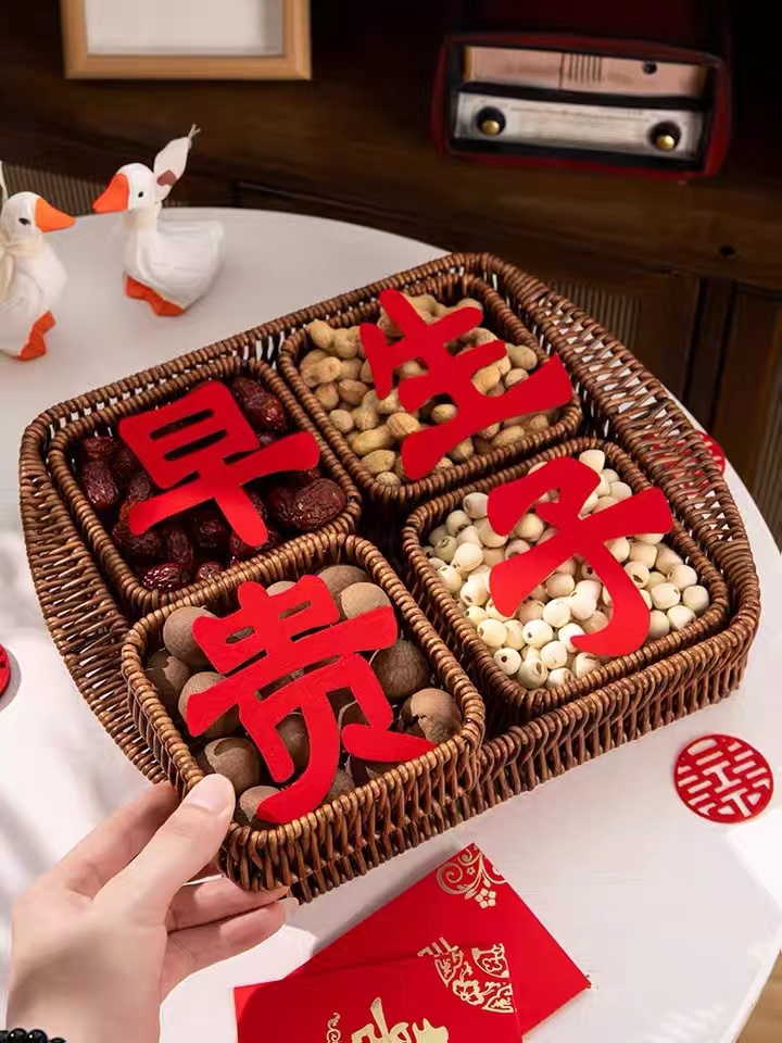 禧上喜早生贵子压床摆件