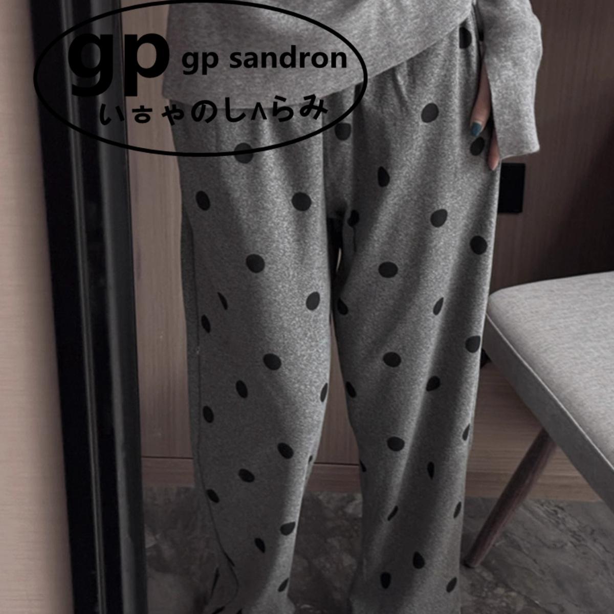 日本gp德绒波点睡裤女长裤