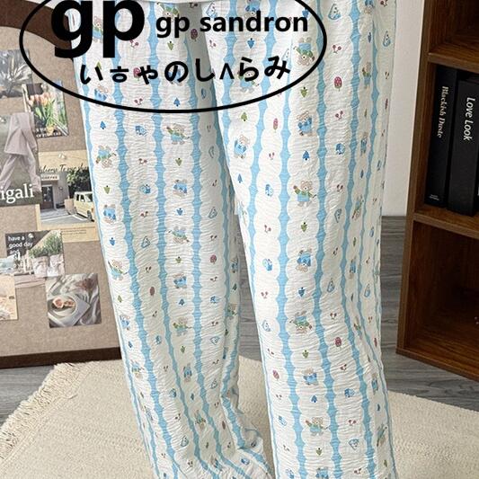 日本GP睡裤家居多巴胺遛弯裤少女