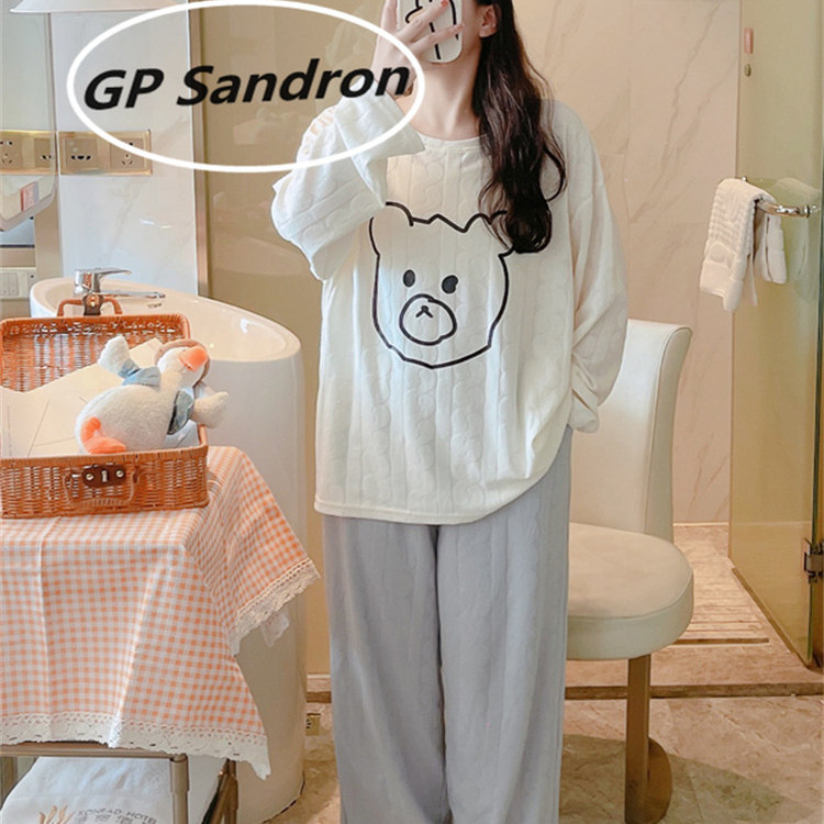 日本小众gp纯棉睡衣女大码家居服