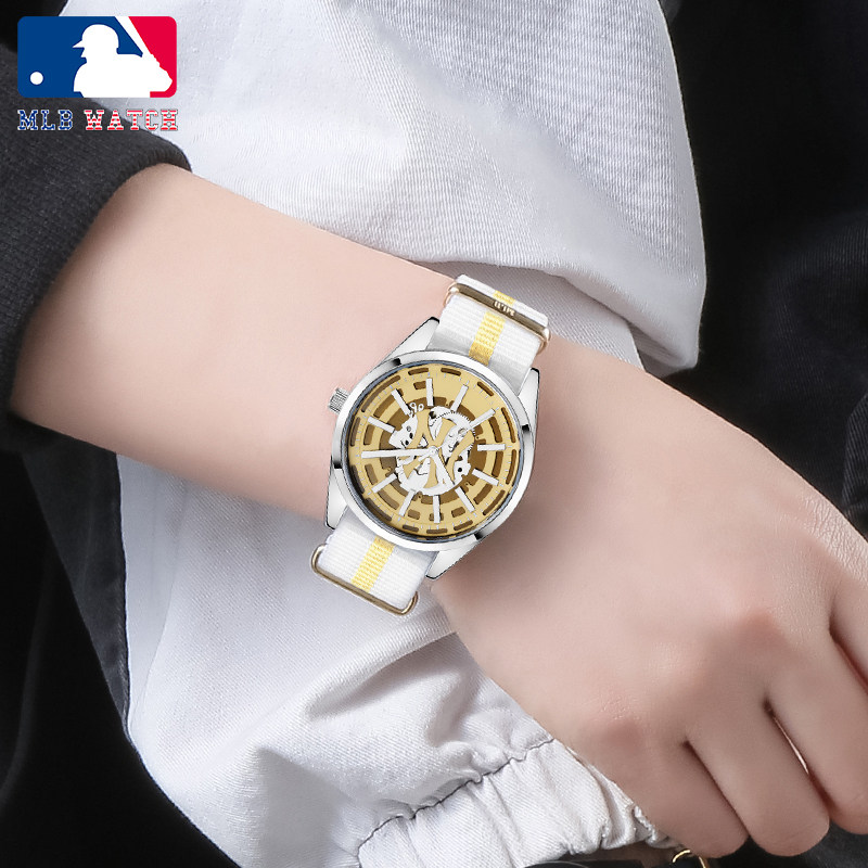 MLB美职棒手表男女夏季学生腕表简约镂空时尚潮流情侣表MLB-TP021