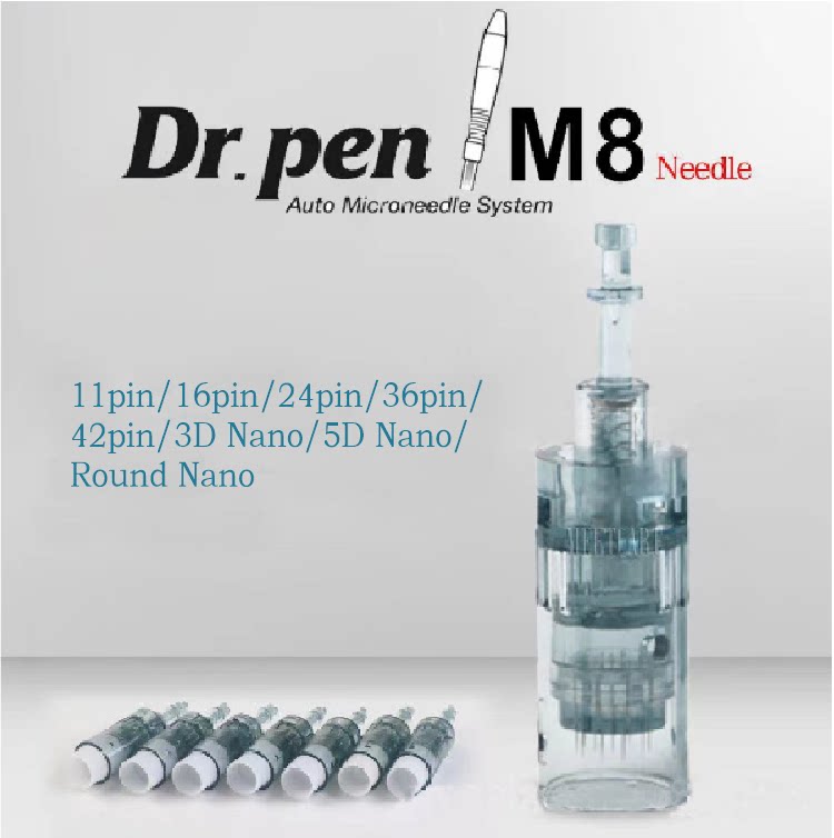 Dr.pen微针水光头M8小黑笔耗材纳米微晶中胚层水光导入MTS微针头图片