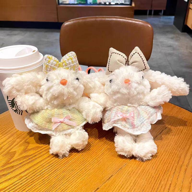 日本代购可爱公主风兔子公仔挂件毛绒玩偶钥匙扣送女生心意生日礼