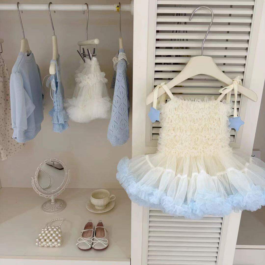 女童tutu裙2026夏装新款女宝宝吊带洋气韩版半身裙蓬蓬短裙礼服裙