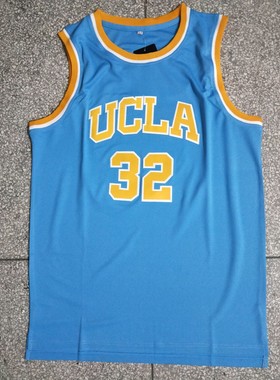 加利福尼亚大学洛杉矶分校比尔·沃尔顿32号蓝色刺绣篮球背心球衣