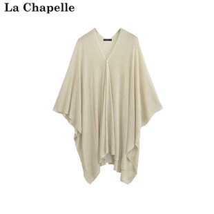 拉夏贝尔/La Chapelle夏季新款纽扣披肩针织衫防晒外搭空调房长衫