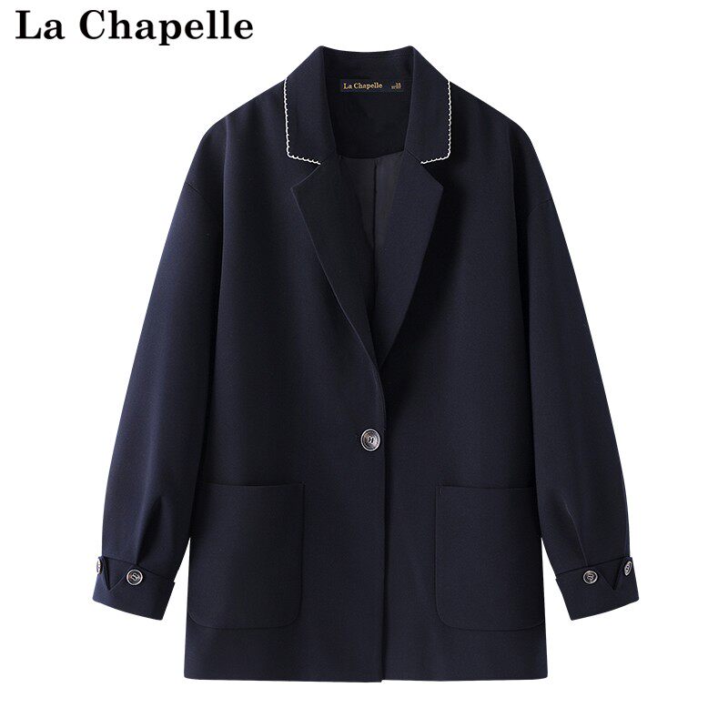 拉夏贝尔/La Chapelle春秋款英伦风学院宽松质感小西装休闲外套女怎么样,好用不?