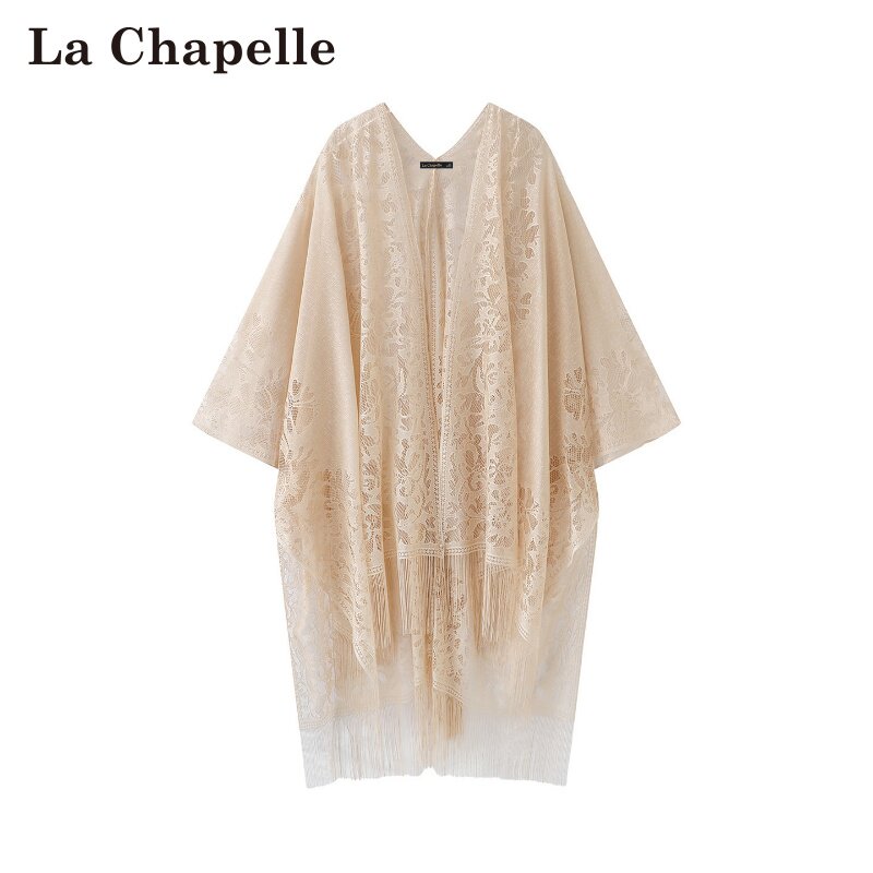拉夏贝尔/La Chapelle春夏款国风蕾丝新中式薄款外搭旅游风披肩女
