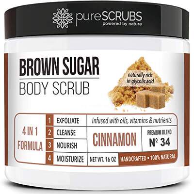 pureSCRUBS Premium Organic Brown Sugar CINNAMON FACE & BODY