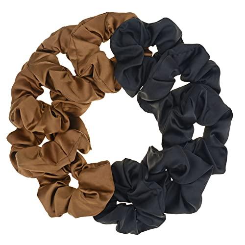 10 pack big satin scrunchies for thick hair  satin hair ties