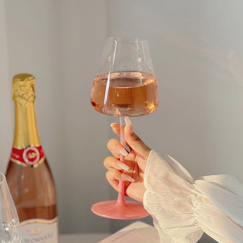 渐变粉仙女红酒杯高颜值法式粉黛高脚杯粉杆勃艮第葡萄酒杯高级感,餐饮具,葡萄酒/红酒杯,淘宝优惠券,粉丝福利购,淘宝优惠卷