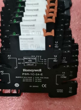 霍尼韦尔24v薄片式中间继电器SR-1C-DC24V  6A配底座PSR-1C-24-E