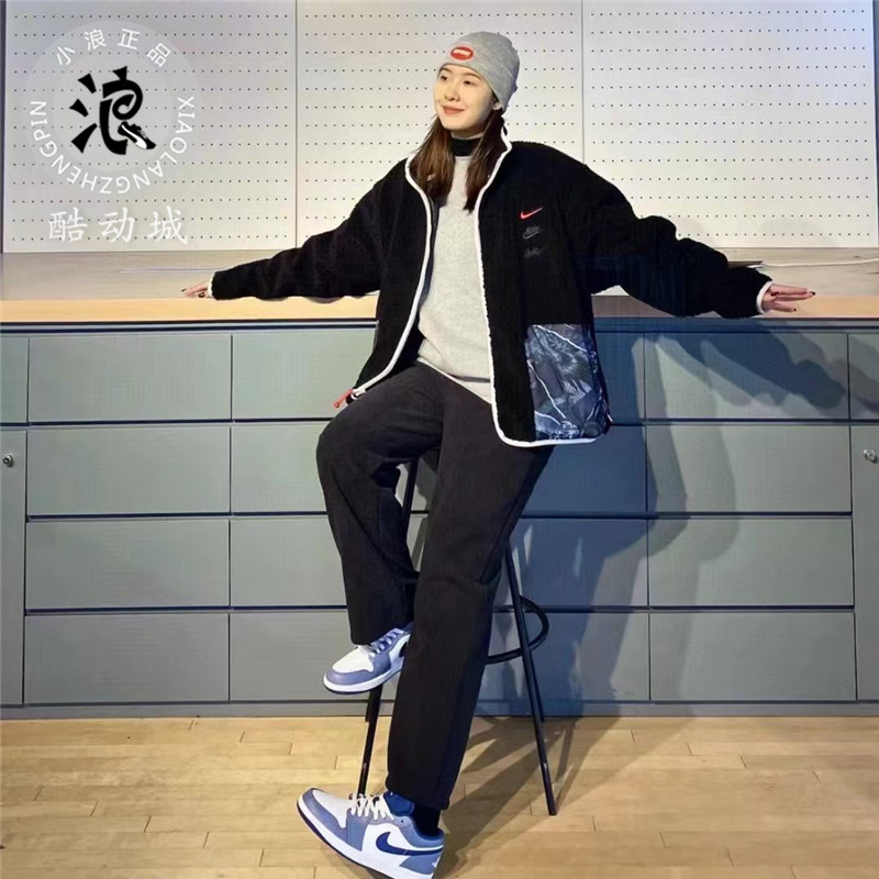 Nike耐克 男子户外运动舒适保暖仿羊羔绒外套夹克 FZ6194-010