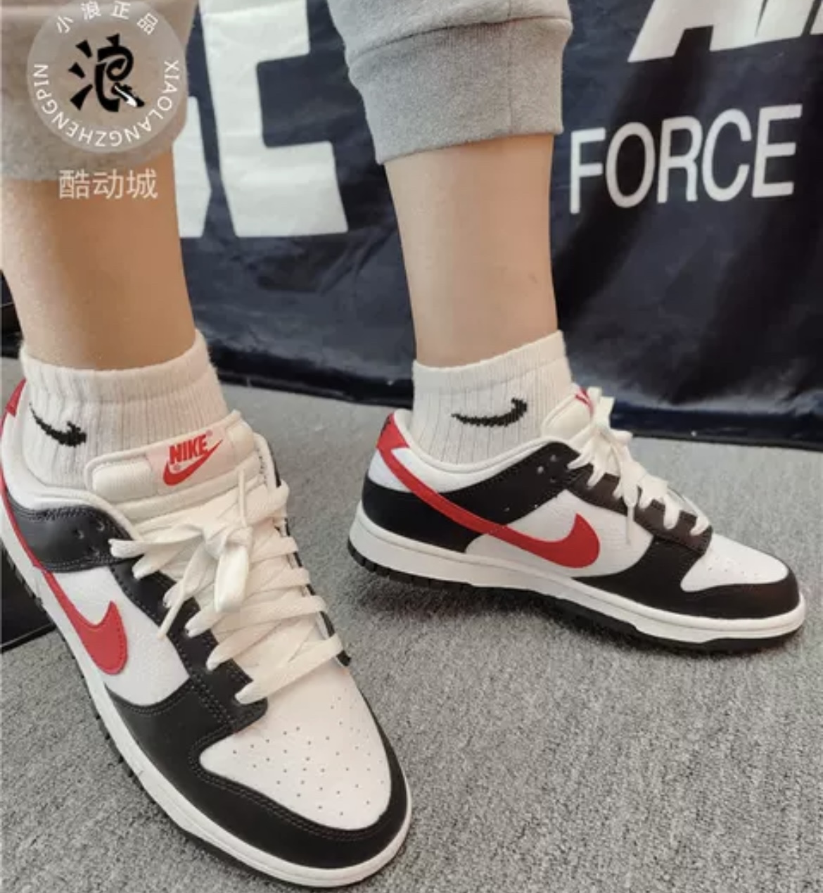 Nike/耐克男子Dunk Low黑红白减震耐磨低帮休闲板鞋FB3354 FV8106