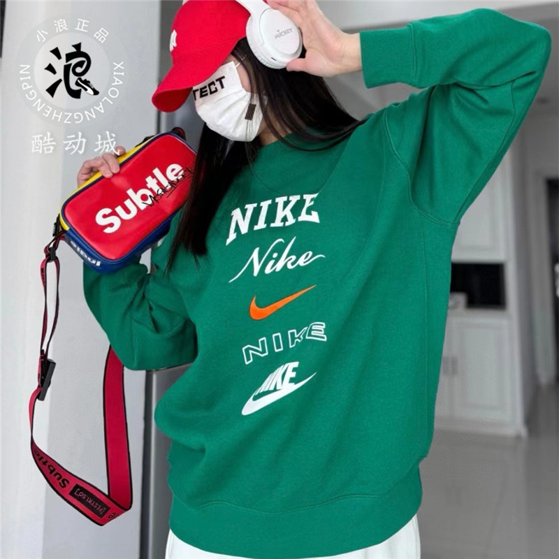 Nike耐克 男子户外运动加绒 保暖长袖圆领卫衣套头衫 FN2611-365