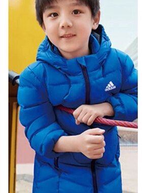 adidas男童新款运动休闲羽绒服