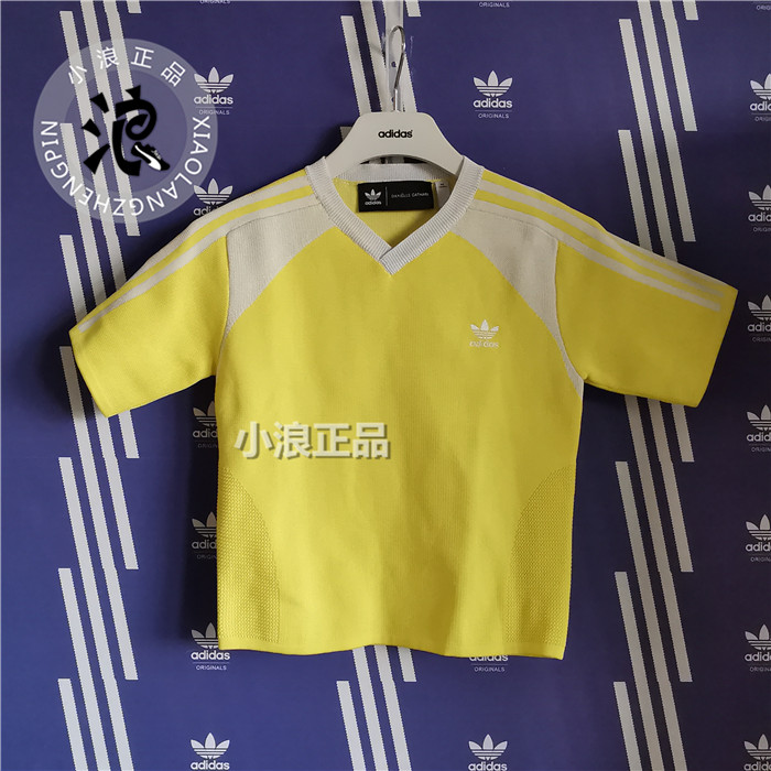 adidas 三叶草 HOT SHORT 女子 短袖 短裤 DU6980 DU6979 运动服/休闲服装 运动T恤 原图主图