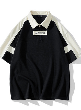 休闲套装男士夏季潮牌Polo衫短袖短裤搭配一套男装帅气运动