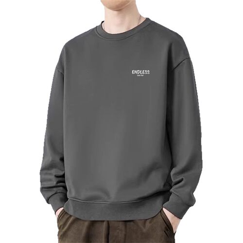 重磅圆领卫衣男生春秋季美式复古潮牌套头上衣服百搭休闲宽松外套 - 封面