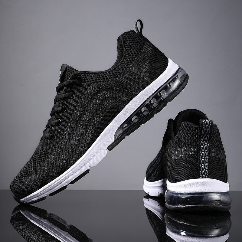 正品男鞋春秋网面透气运动鞋新款轻便减震气垫鞋子男士休闲跑步鞋