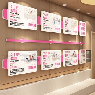 舞蹈教室布置装饰中国舞房课程体系展示墙面挂画机构文化背景氛围