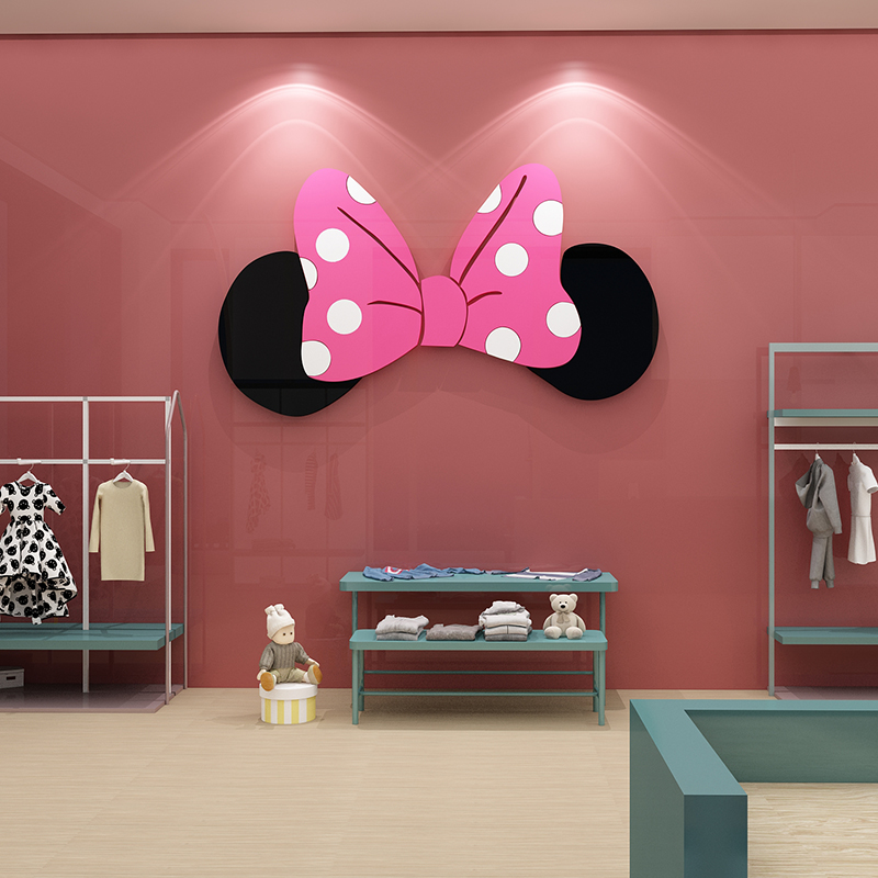 童装店网红装饰墙面背景墙创意