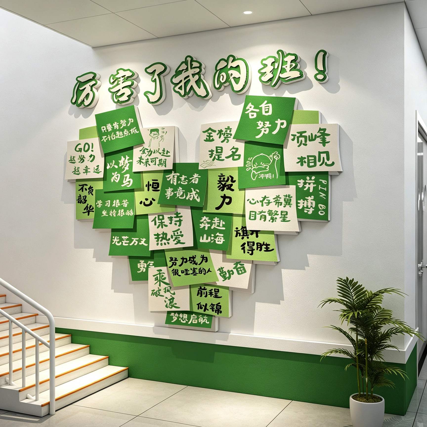 厉害了我的班级教室黑板报墙贴