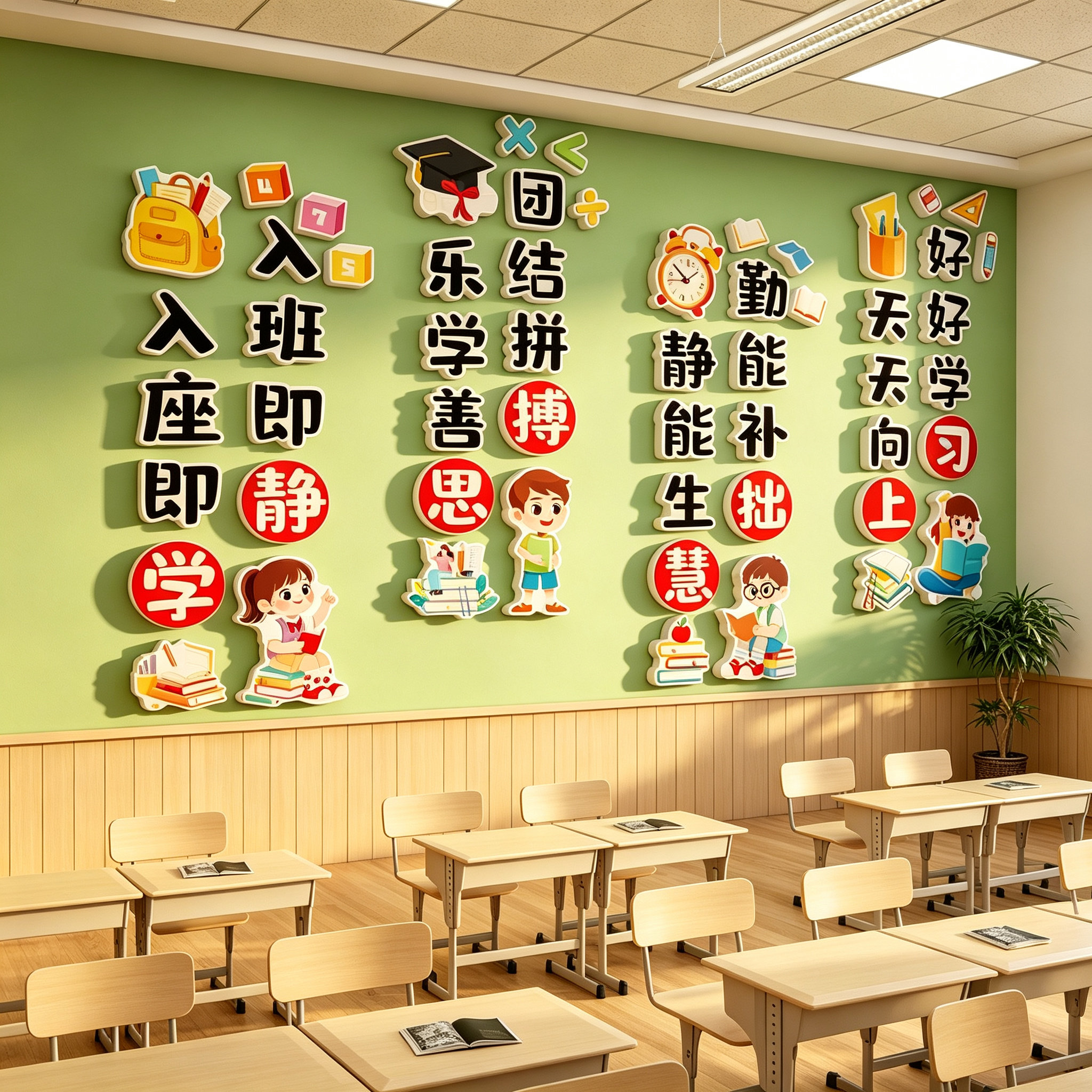 55795班级励志装饰墙贴