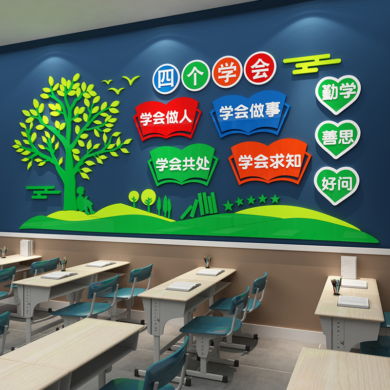 教育培训机构贴纸学校园墙面装饰