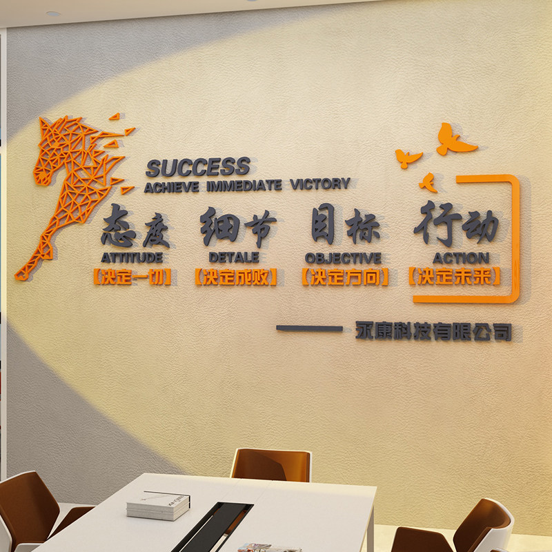 公司办公室文化墙面装饰图片