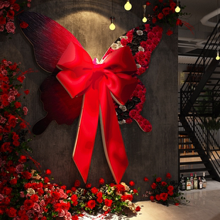 网红巨大蝴蝶立体打卡民谣清酒吧馆装 饰品场景布置造景咖啡馆氛围