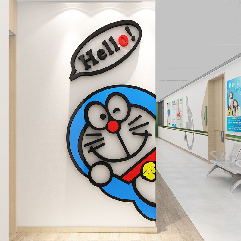 儿童医院文化墙护士站工作台装饰病房贴药店诊所医务科室背景布置