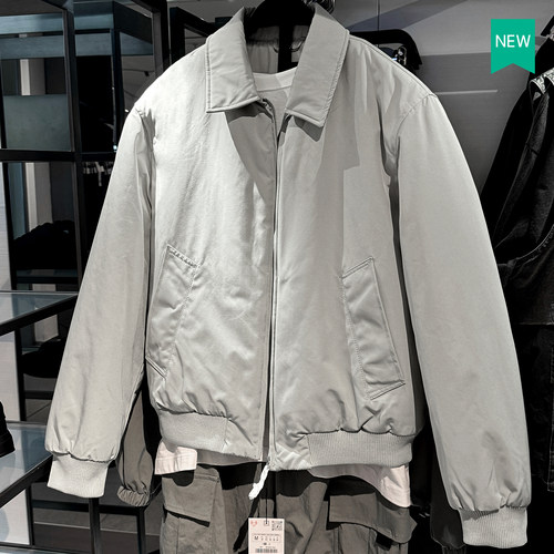 ZA男装翻领秋冬标准加棉夹克外套