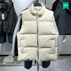 柜399！秋冬男装立领绗缝直筒厚款马甲无袖棉服背心0029440 707